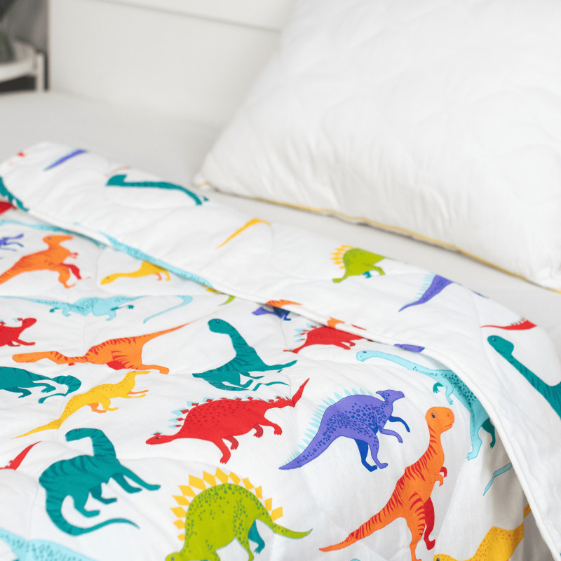 Одеяло детское 110х140 (см) ДИНО  (синтепон, поплин) 